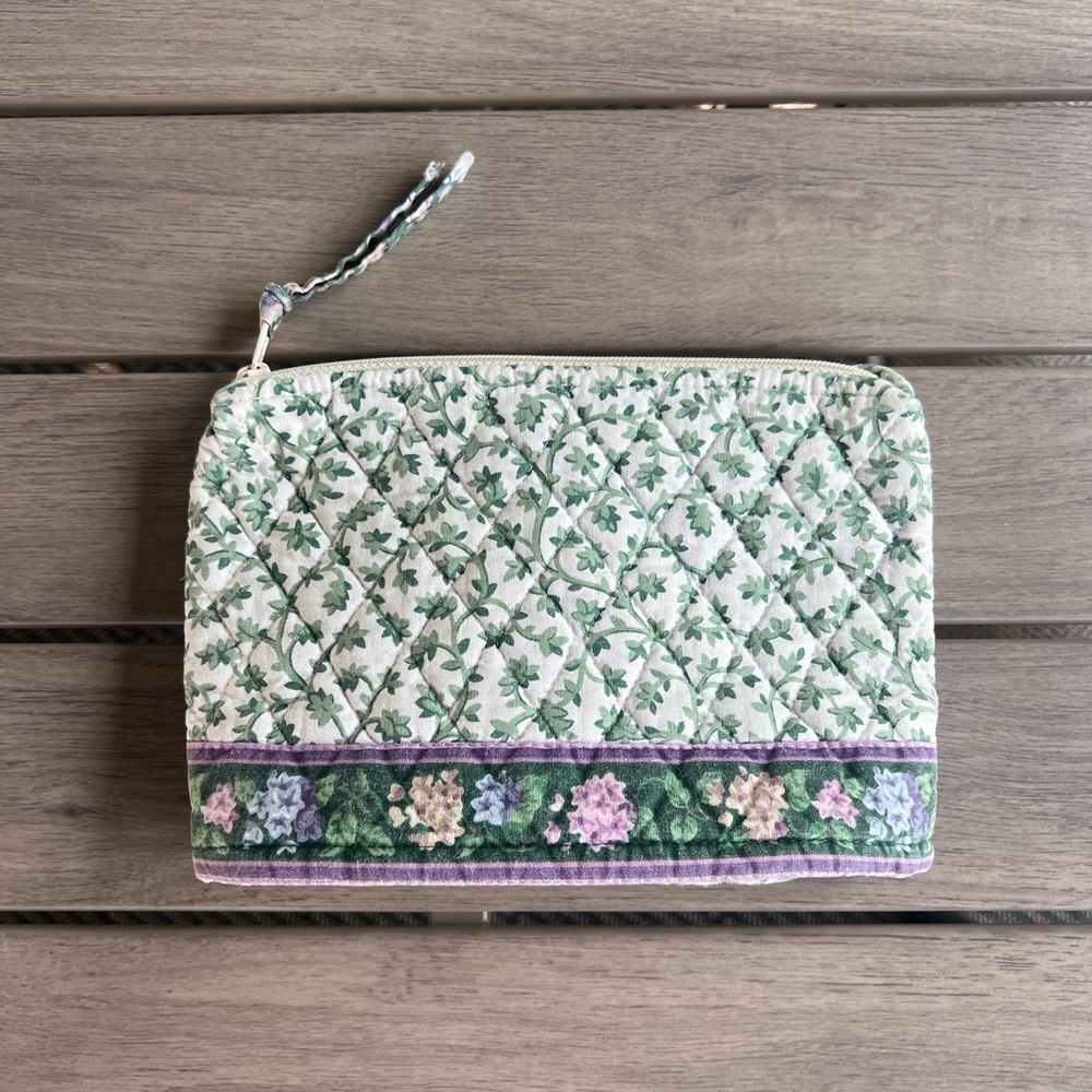 Rare Vintage VERA BRADLEY Green Lilac Time 1997 Elite Petite Shoulder Bag - Picture 10 of 11